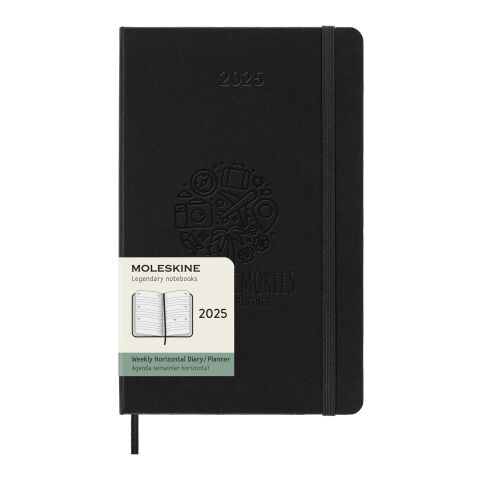 Moleskine Hardcover 12 Monate Wochenkalender L horizontal Standard | noir | sans marquage | non disponible | non disponible