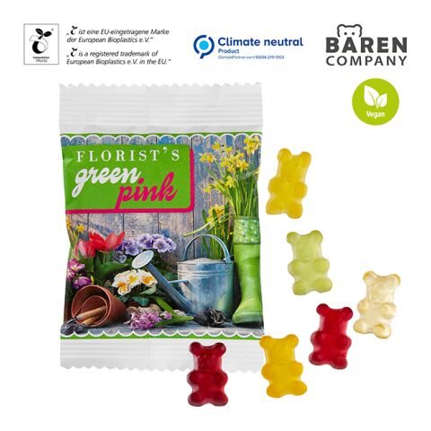 Oursons premium VEGAN, sachet compostable blanc | Impress. Numérique ou Flexographie 5 couleurs