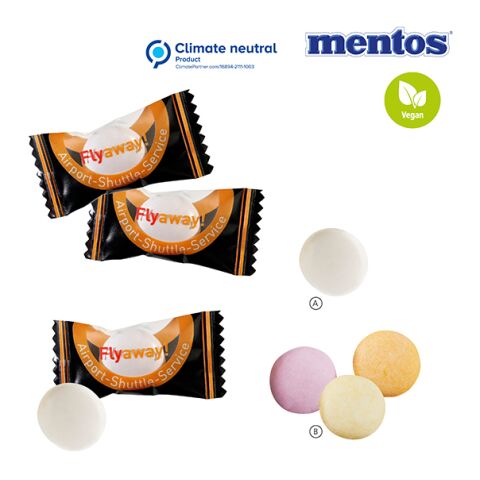 mentos en flowpack blanc | Impress. Numérique ou Flexographie 1 couleur | Mentos Classic Fruit Mix 