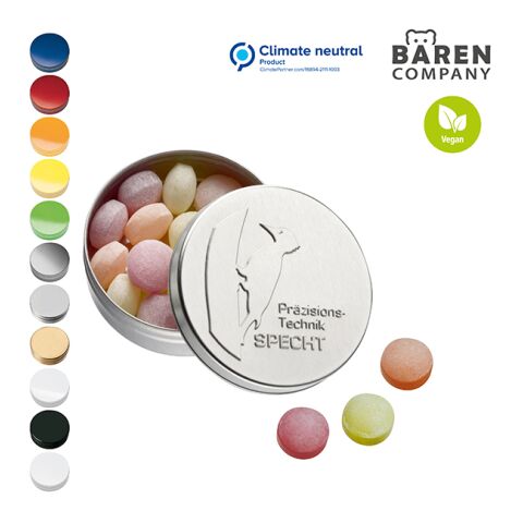 Boîte XS avec couvercle estampé avec bonbons aux fruits XS Bären Company, 16g blanc | Estampage