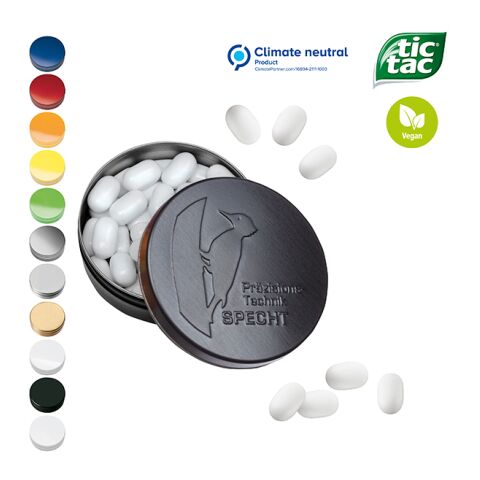 Boîte XS avec couvercle estampé avec tic tac, 18g blanc | Estampage