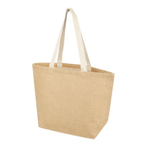 Sac shopping Juta de 12 L en jute 300 g/m² Standard | Naturel-Blanc | sans marquage | non disponible | non disponible