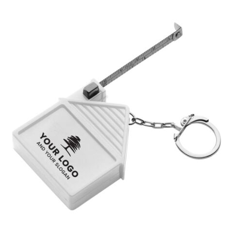 Porte-clés mètre-ruban blanc | sans marquage | non disponible | non disponible