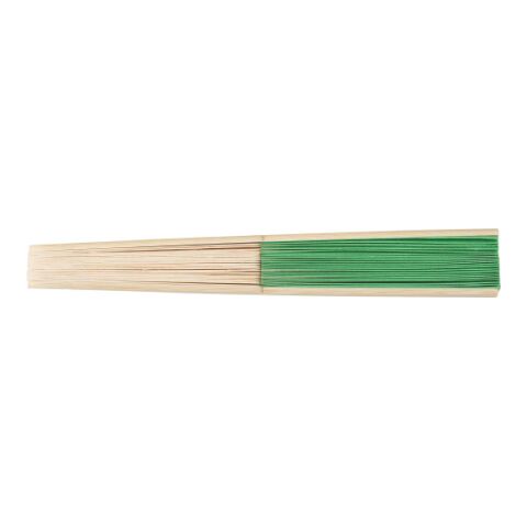 Eventail en bambou et papier Elio vert lime | sans marquage | non disponible | non disponible