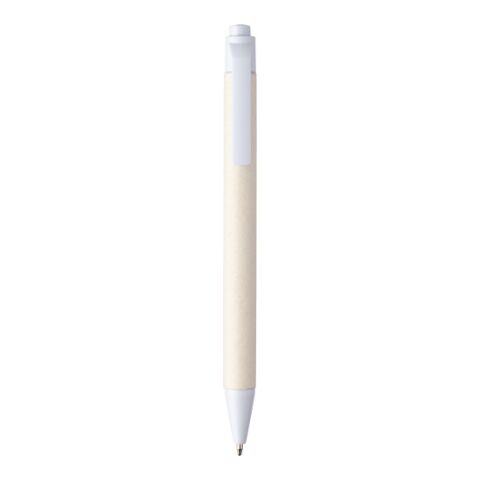 Stylo bille en brique de lait recyclée Heike blanc | sans marquage | non disponible | non disponible