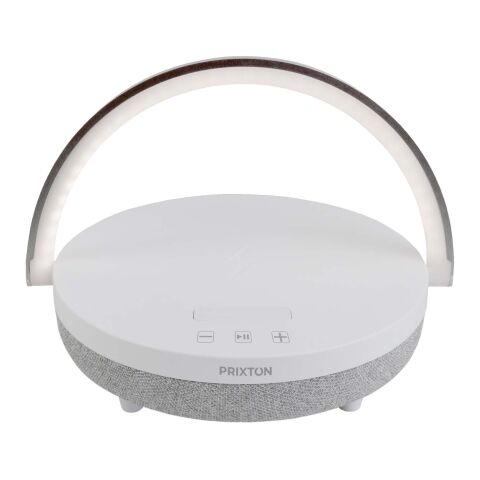 Enceinte Bluetooth® 4-en-1 Prixton de 10 W avec lumière LED et station de charge sans fil Standard | Assortiment fluorescent | sans marquage | non disponible | non disponible