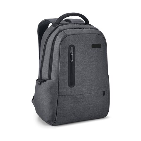 SPACIO. Sac à dos imperméable pour ordinateur portable 17&#039;&#039; en nylon 2 tons Gris foncé | 26 L | sans marquage