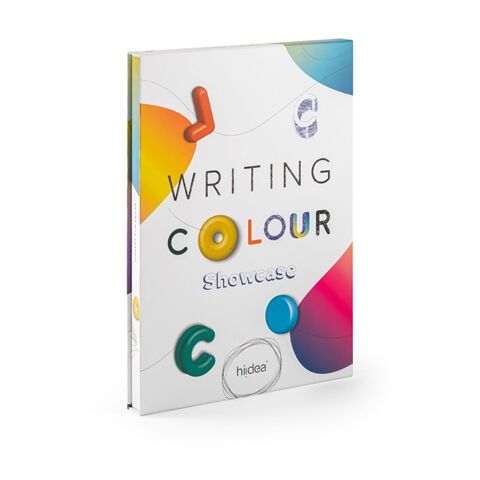 COLOUR WRITING SHOWCASE. Présentoir avec 20 stylos colorés multicolore | sans marquage