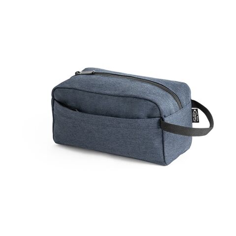 REPURPOSE BAG. Trousse de toilette em PET (100% rPET) 600D Bleu | sans marquage