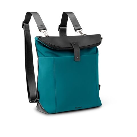 ROVER BACKPACK II. Sac à dos en tissu et PU Bleu pétrole | sans marquage