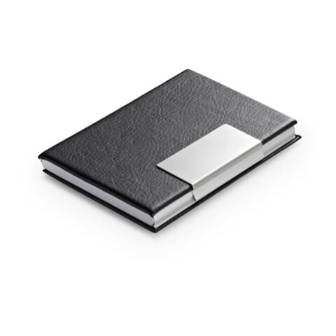 REEVES. Porte-cartes en aluminium et PU Noir | sans marquage