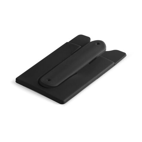 CARVER. Porte-cartes et porte-smartphone en silicone Noir | sans marquage