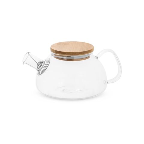 SNEAD. Théière en verre borosilicate 750mL avec couvercle en bambou