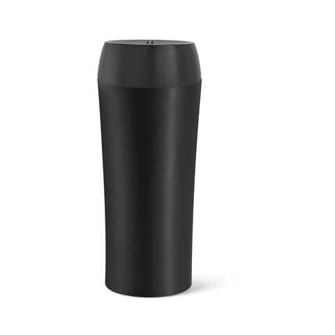 MONARDA. Mug de voyage 470mL en acier inox et PP Noir | sans marquage