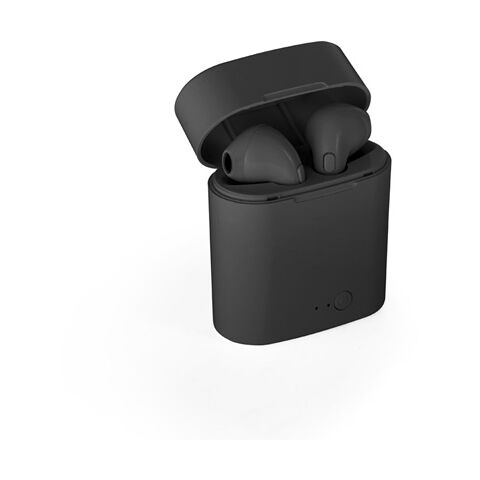 KLEBS. Ecouteurs ajustables True Wireless en ABS avec microphone Noir | 250 Mah | sans marquage