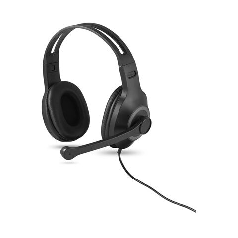 KILBY. Casque audio ajustable en ABS et PP avec microphone Gris | sans marquage