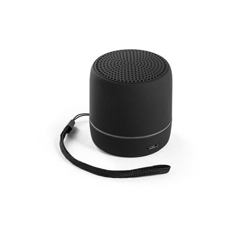 TURING. Enceinte portable en 26% rABS bande LED extérieure Noir | sans marquage