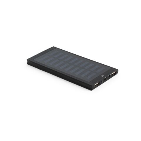 CLERK. Batterie portable en 100% aluminium recyclé 8&#039;000 mAh Noir | sans marquage