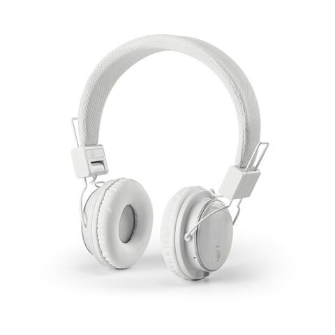 BARON. Casque audio pliable et ajustable en ABS Blanc | sans marquage