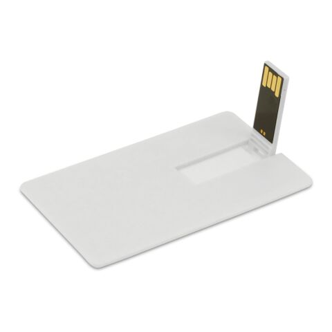 Clé USB 8GB Flash drive forme carte de crédit Blanc | sans marquage | non disponible | non disponible | non disponible