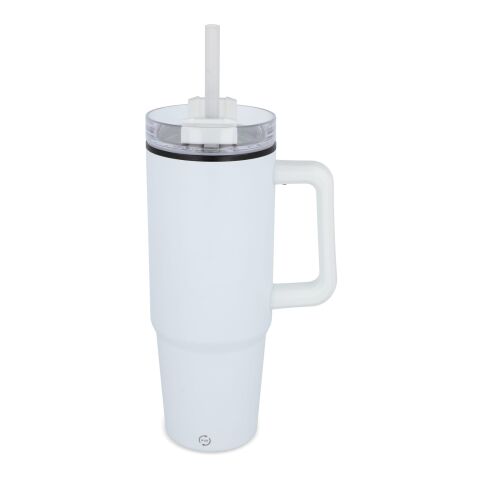 Tasse Miami avec poignée et paille 800ml Blanc | sans marquage | non disponible | non disponible | non disponible