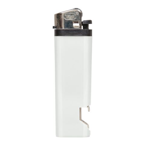 Briquet Flint avec décapsuleur Blanc | sans marquage | non disponible | non disponible | non disponible