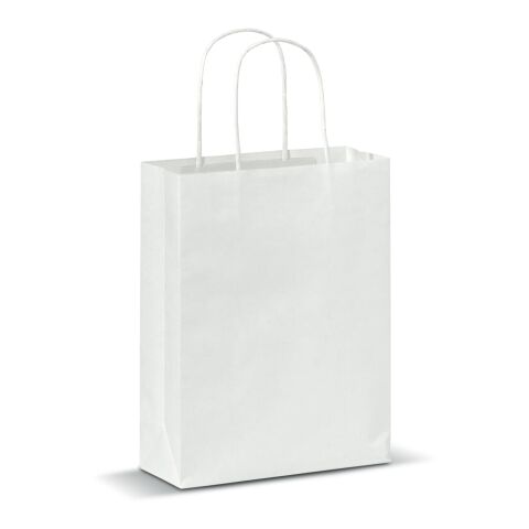 Sac papier anses torsadées 90g/m² 18x8x22cm Blanc | sans marquage | non disponible | non disponible | non disponible