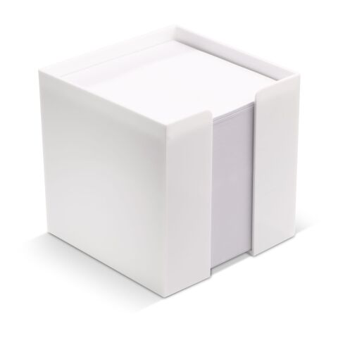 Bloc de papier dans un bac à cubes 10x10x10cm FSC Blanc | sans marquage | non disponible | non disponible | non disponible