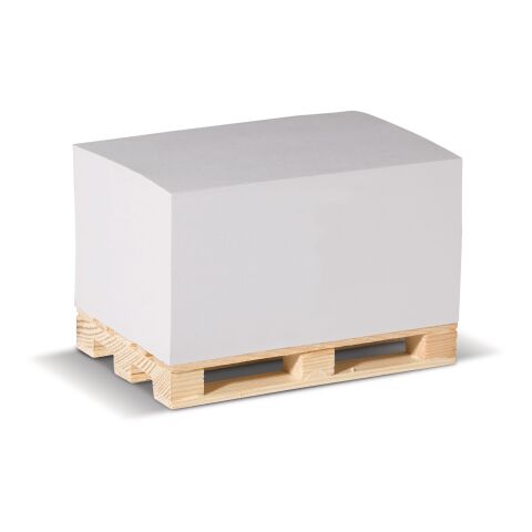 Cube papier sur palette 12x8x6cm Blanc | sans marquage | non disponible | non disponible | non disponible