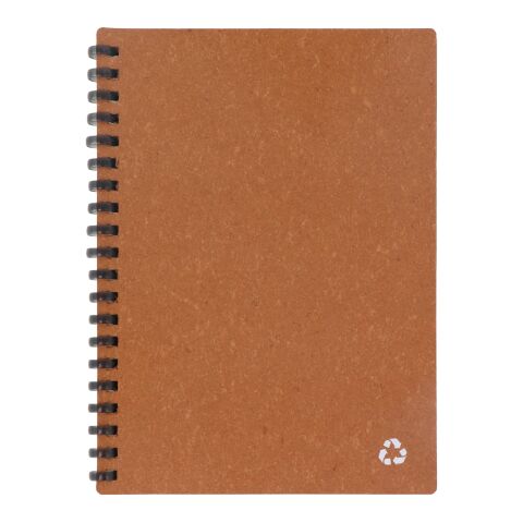 Carnet de notes en cuir recyclé Midi Marron clair | sans marquage | non disponible | non disponible | non disponible