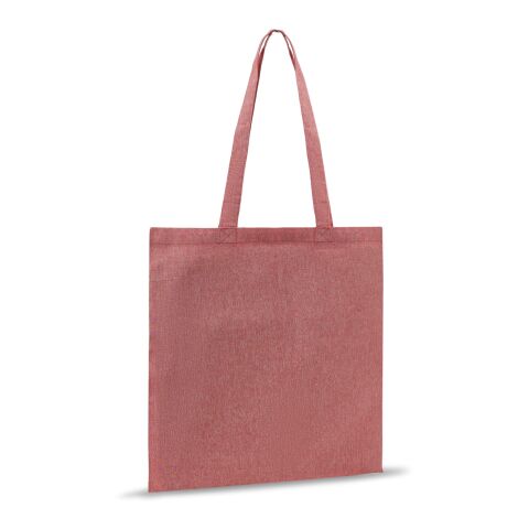 Sac shopping en coton recyclé 38X42 cm Rouge / blanc | sans marquage | non disponible | non disponible | non disponible