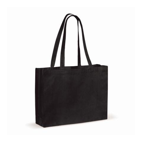 Recycled cotton bag with gusset 140g/m² 49x14x37cm noir | sans marquage | non disponible | non disponible | non disponible