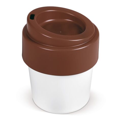 Tasse à café avec couvercle Hot-but-cool 240ml Blanc | sans marquage | non disponible | non disponible | non disponible