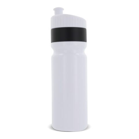 Bidon de sport avec bague 750ml Blanc | sans marquage | non disponible | non disponible | non disponible