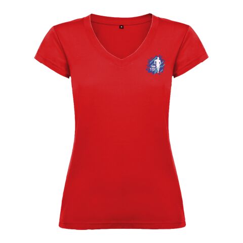 T-shirt Victoria à col en V et manches courtes pour femme Standard | Rouge | L | sans marquage | non disponible | non disponible | non disponible