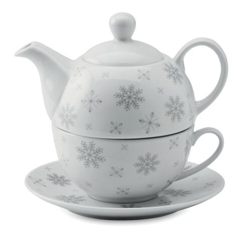 Théière et tasse de Noël gris | sans marquage | non disponible | non disponible | non disponible