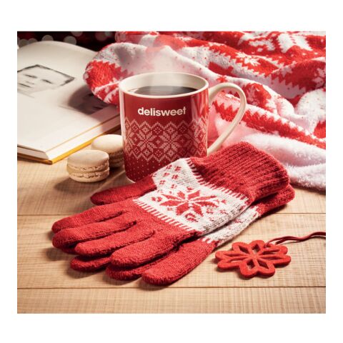 Set mug et gants hiver rouge | sans marquage | non disponible | non disponible | non disponible