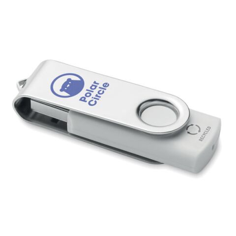 Clé USB 16G en ABS recyclé blanc | sans marquage | non disponible | non disponible | non disponible