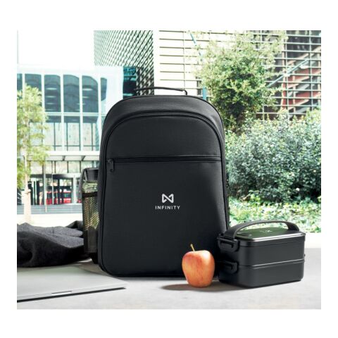 Sac à dos isotherme RPET 300D noir | sans marquage | non disponible | non disponible | non disponible