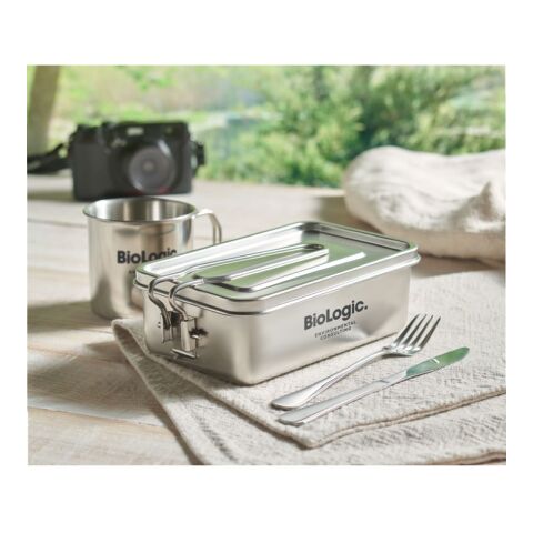 Lunchbox en acier inox argent | sans marquage | non disponible | non disponible | non disponible