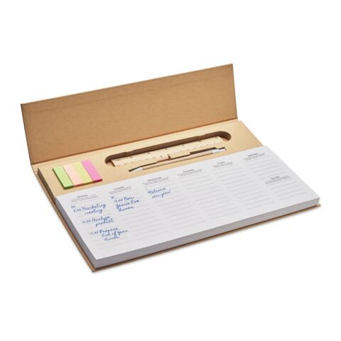 Agenda hebdomadaire de bureau beige | sans marquage | non disponible | non disponible | non disponible