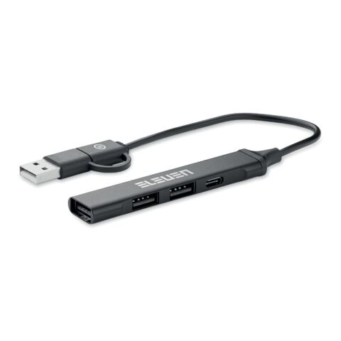 Hub USB 4 ports 19 cm noir | sans marquage | non disponible | non disponible | non disponible