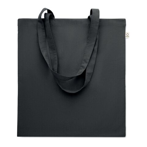 Sac shopping en coton recyclé noir | sans marquage | non disponible | non disponible | non disponible