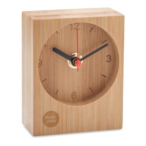 Horloge de table en bambou bois | sans marquage | non disponible | non disponible | non disponible