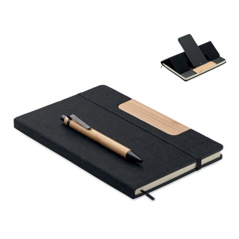 Carnet A5 RPET et stylo noir | sans marquage | non disponible | non disponible | non disponible