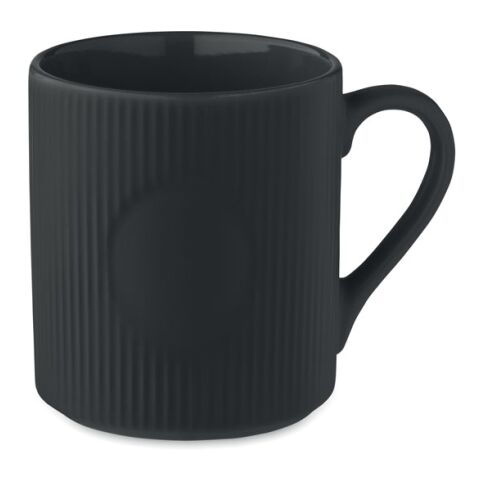 Tasse céramique striée 340 ml noir | sans marquage | non disponible | non disponible