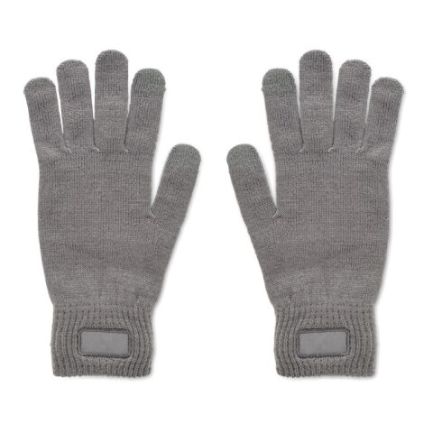 Gants tricotés en RPET gris foncé | sans marquage | non disponible | non disponible | non disponible