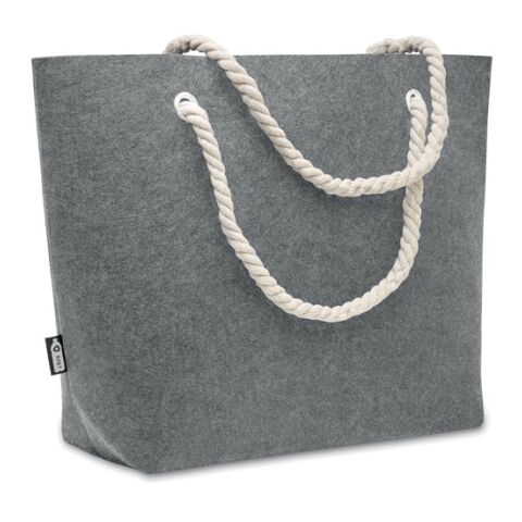 Sac de plage en feutre RPET gris | sans marquage | non disponible | non disponible | non disponible