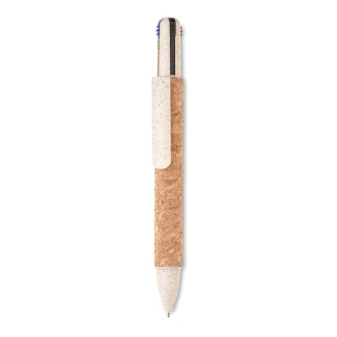 Stylo à bille  4 couleurs beige | sans marquage | non disponible | non disponible