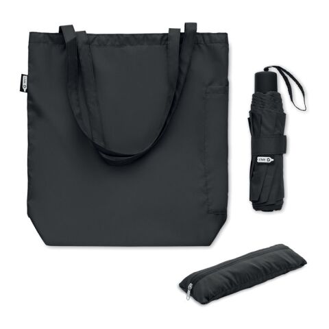 Parapluie  21&#039;&#039; et Tote bag noir | sans marquage | non disponible | non disponible | non disponible